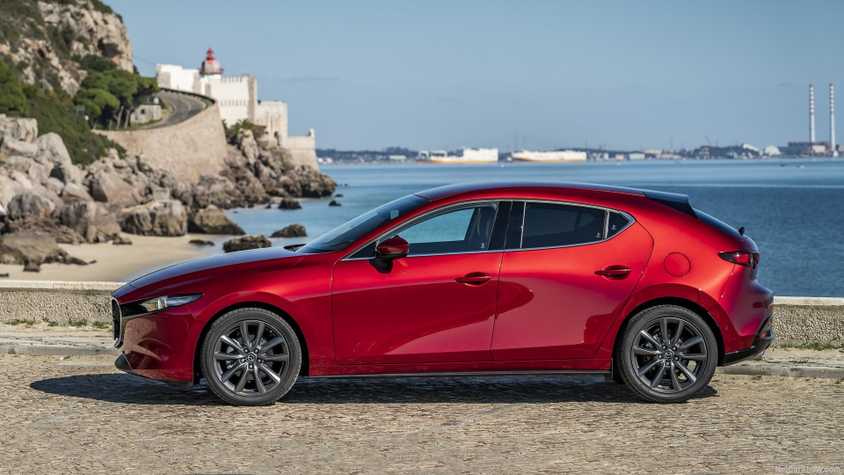 Side profile shot of a 2025 Mazda 3 