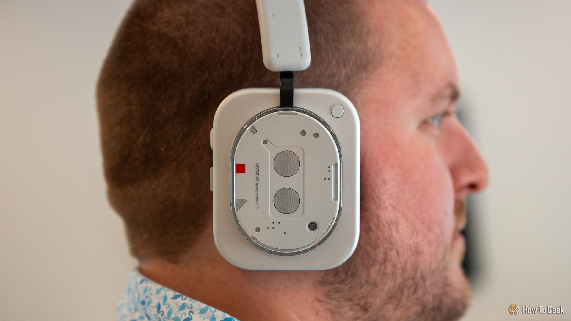Person wearing the Nothing Headphone 1.