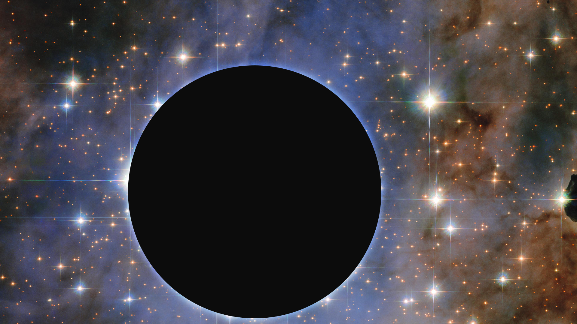 A rendering of a rogue planet floating through space. 