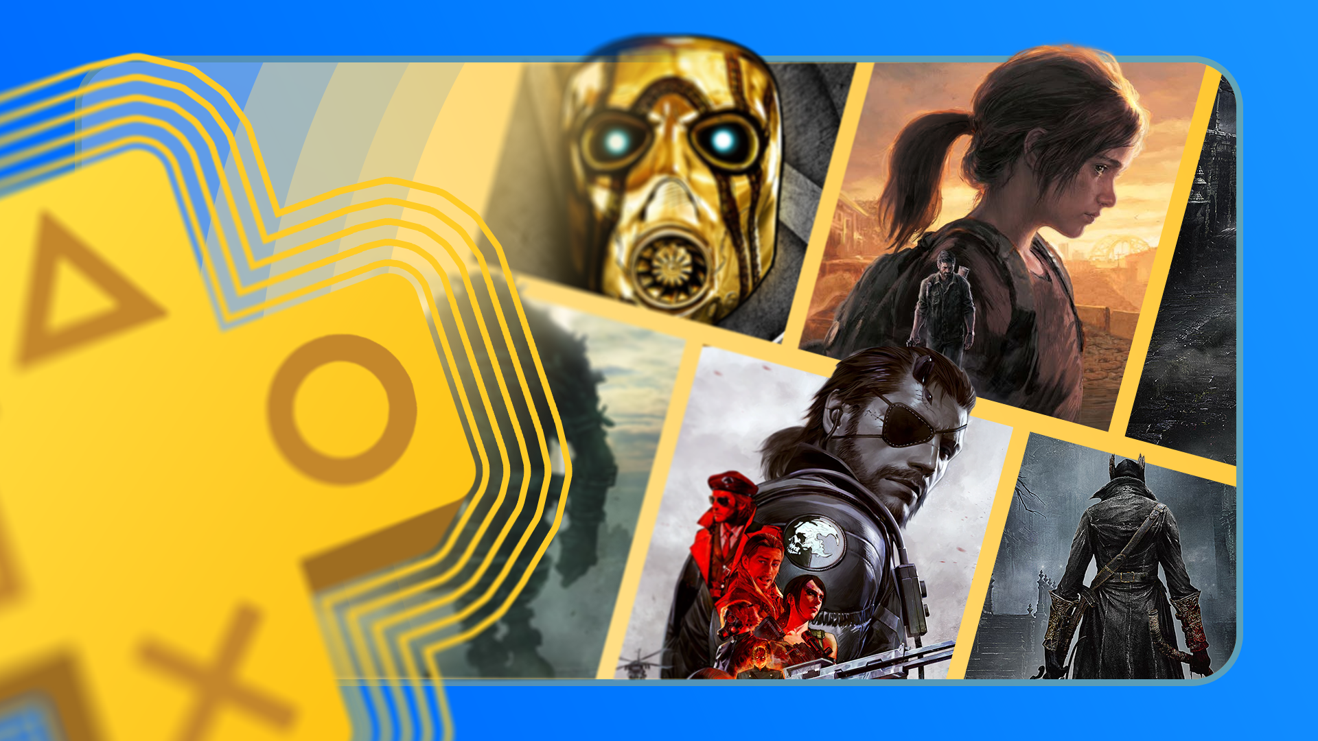 PlayStation Plus logo with some games beside it.