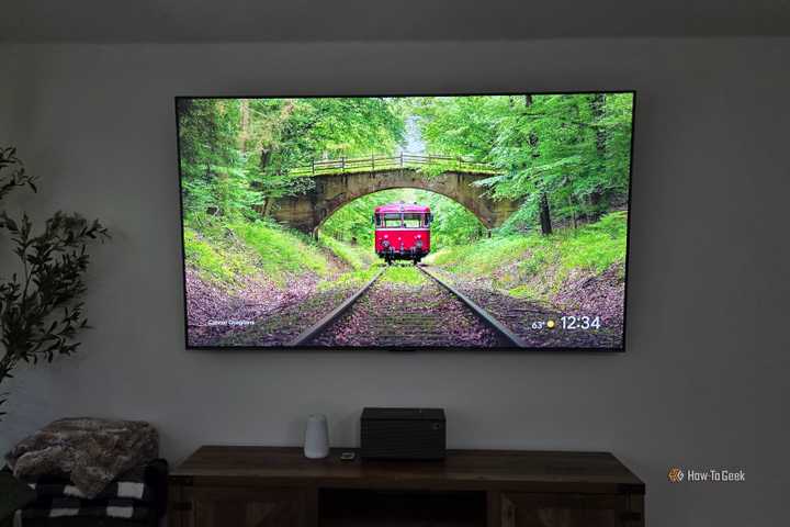 TCL QM6K on a wall.