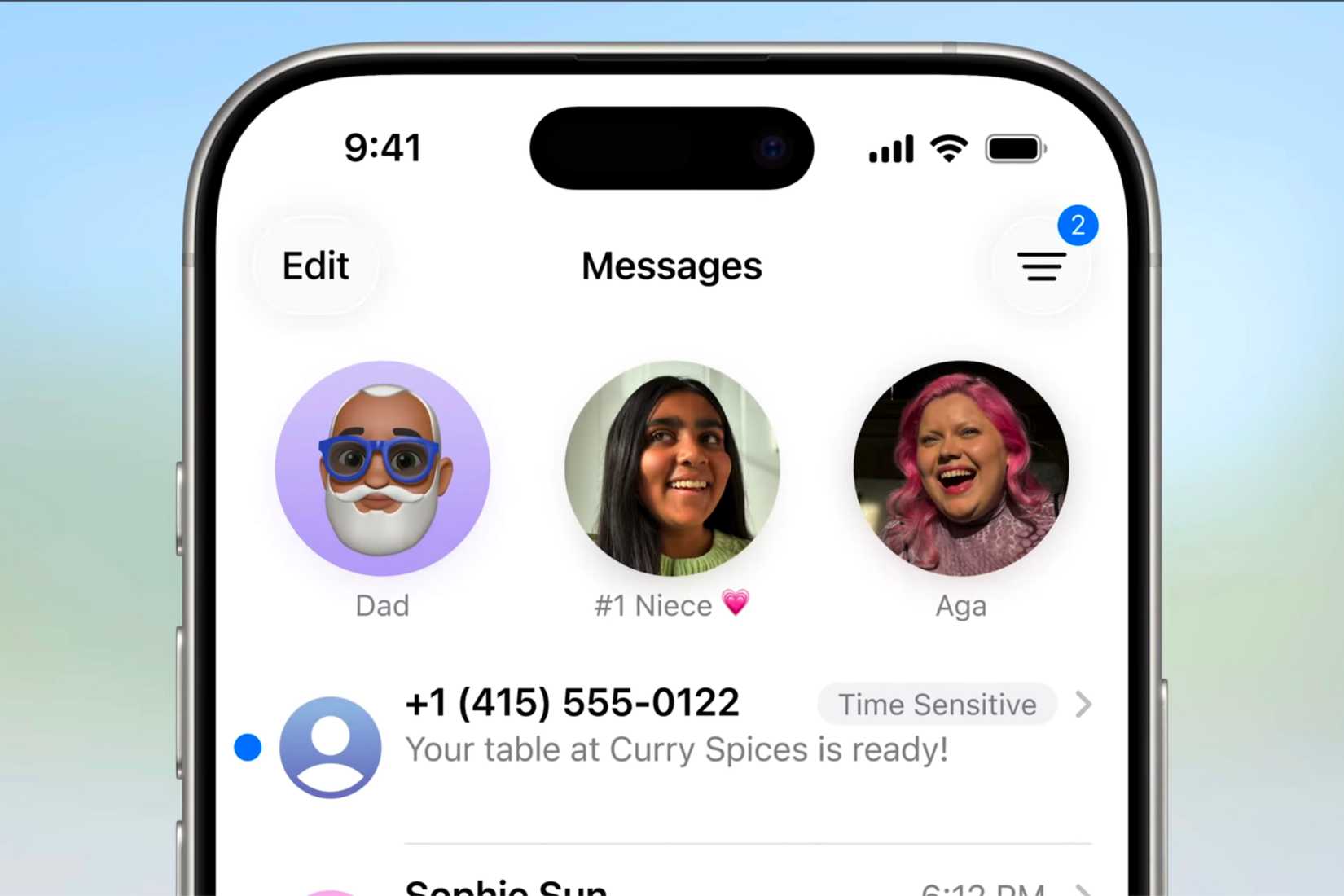 Still be notified about time-sensitive messages about information you may need in the moment. 