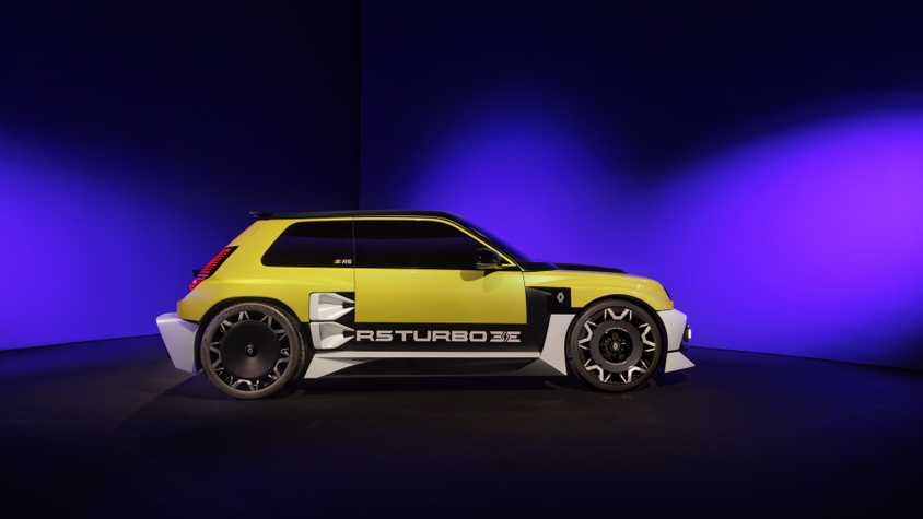 Side profile of the Renault 5 Turbo 3E 