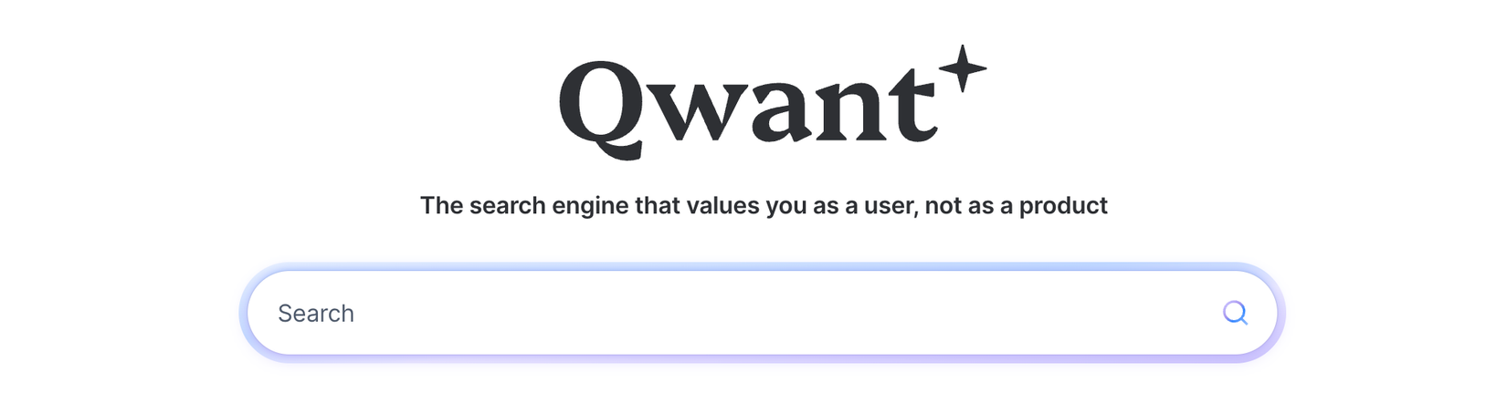 Qwant home page.