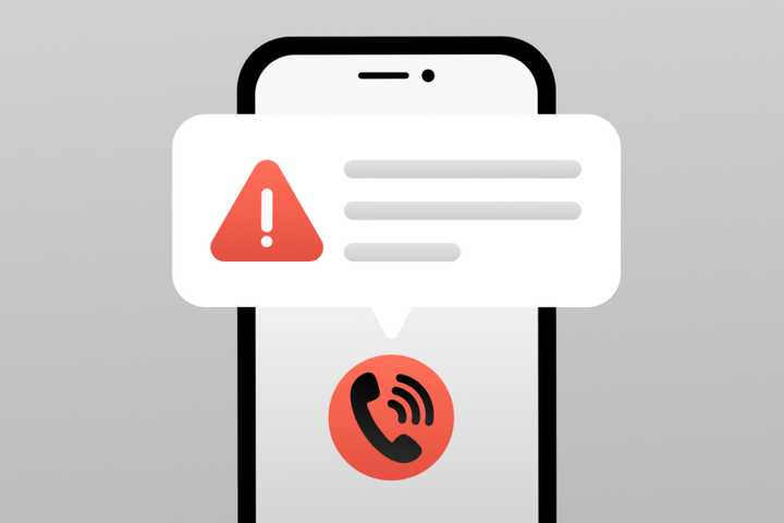 Call screen example shown on a phone. 