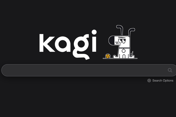 Kagi's search page.