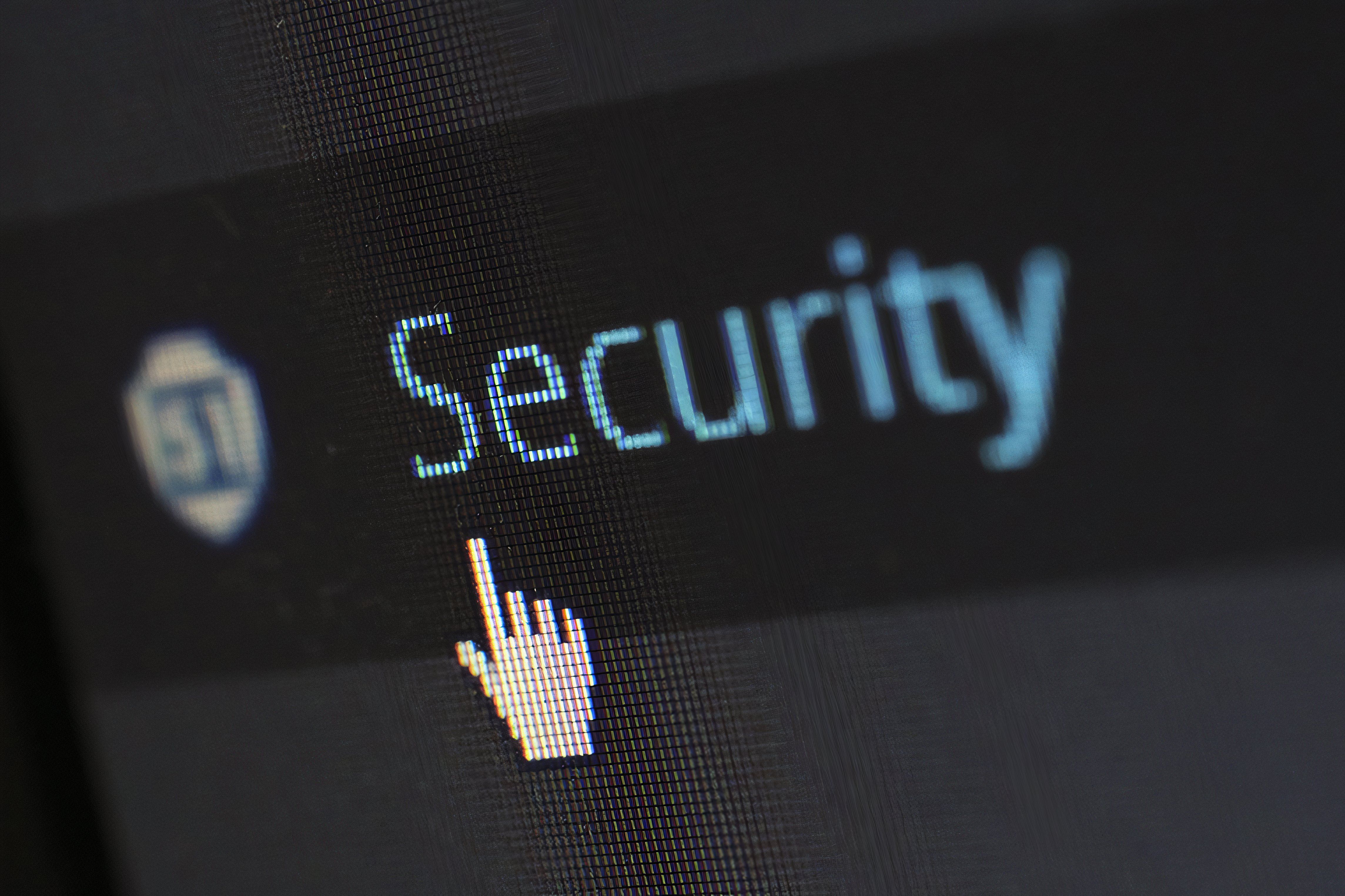 Security Button on a Computer