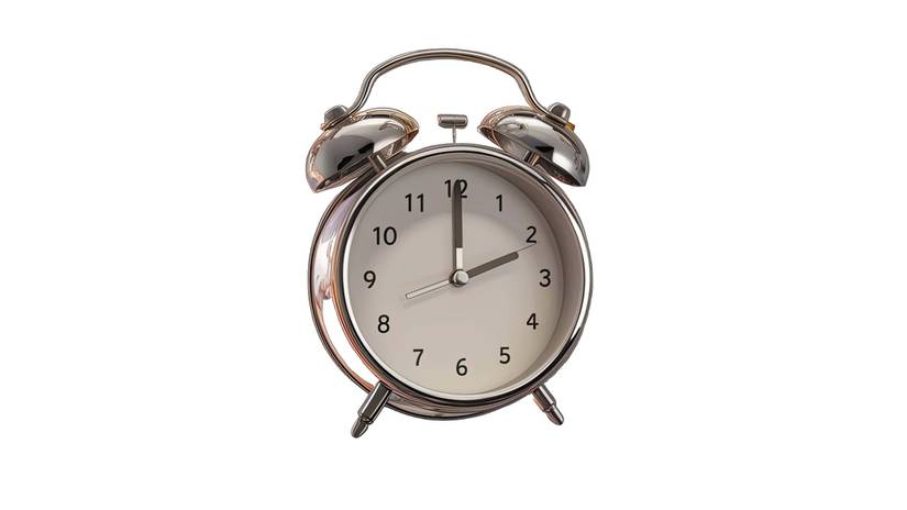 An classic alarm clock design. 