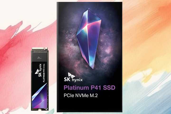 SK hynix Platinum P41 2TB on painted background