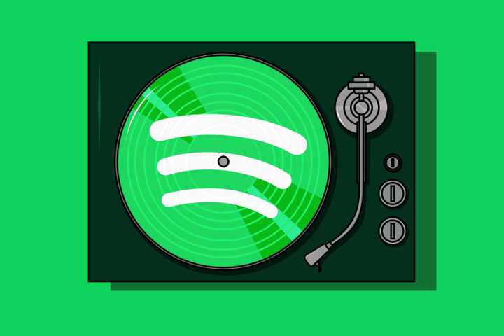 Spotify DJ turntable.