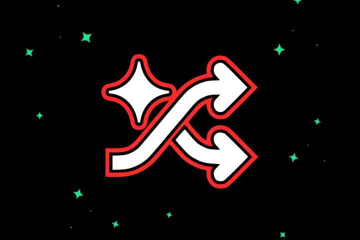 Spotify smart shuffle icon.