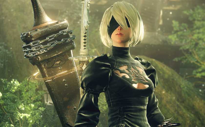 2B in NieR: Automata with a big sword.