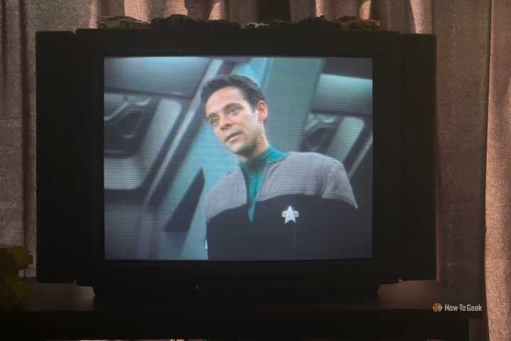 Star Trek Deep Space 9 on a CRT TV