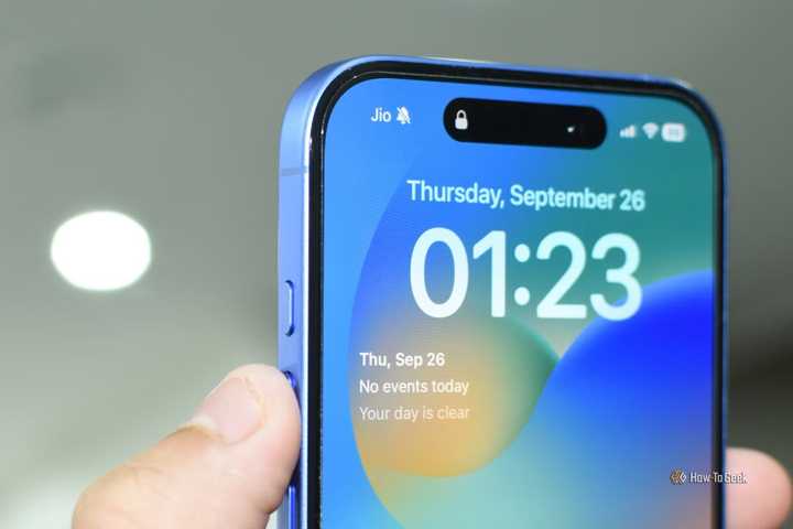 Action Button on an iPhone 16.