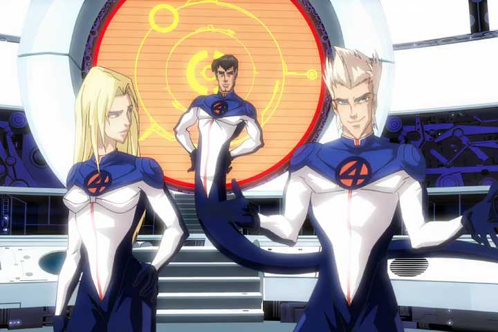 Sue Storm, Mister Fantastic, and Johnny Storm in Fantastic Four World's Greatest Heroes