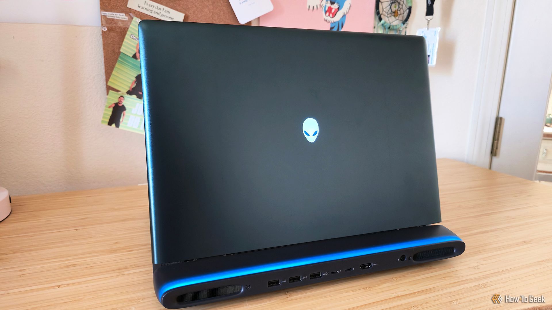 The back of the Alienware 16 Area-51 (2025) gaming laptop.