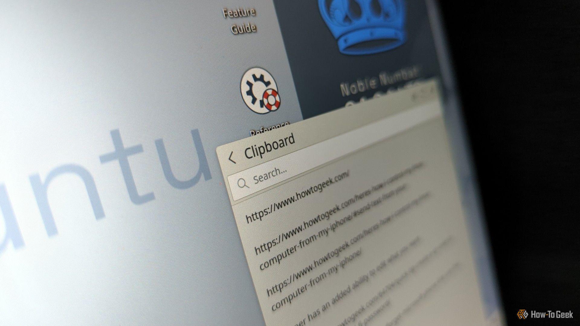 The Clipboard manager in KDE Plasma on a computer screen.