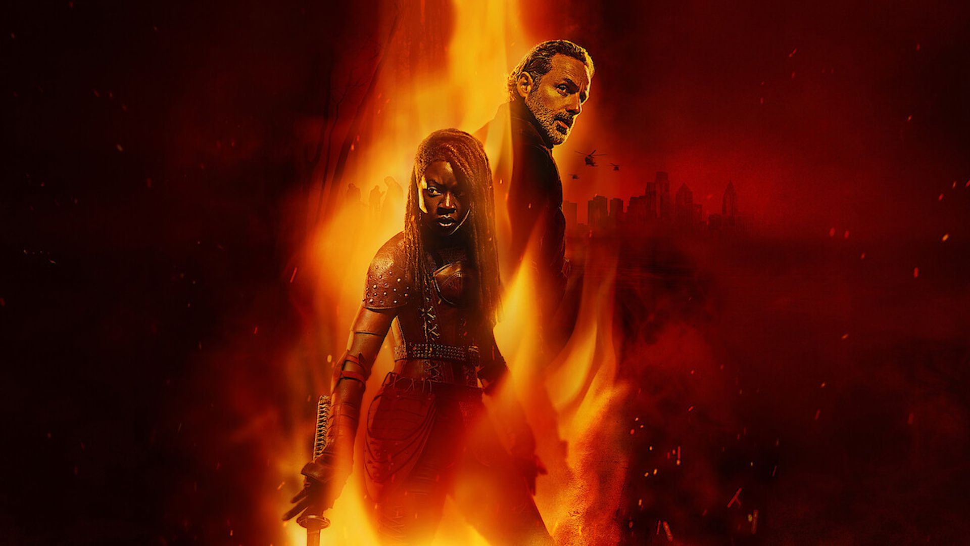 The Ones Who Live promo art featuring Rick and Michonne.
