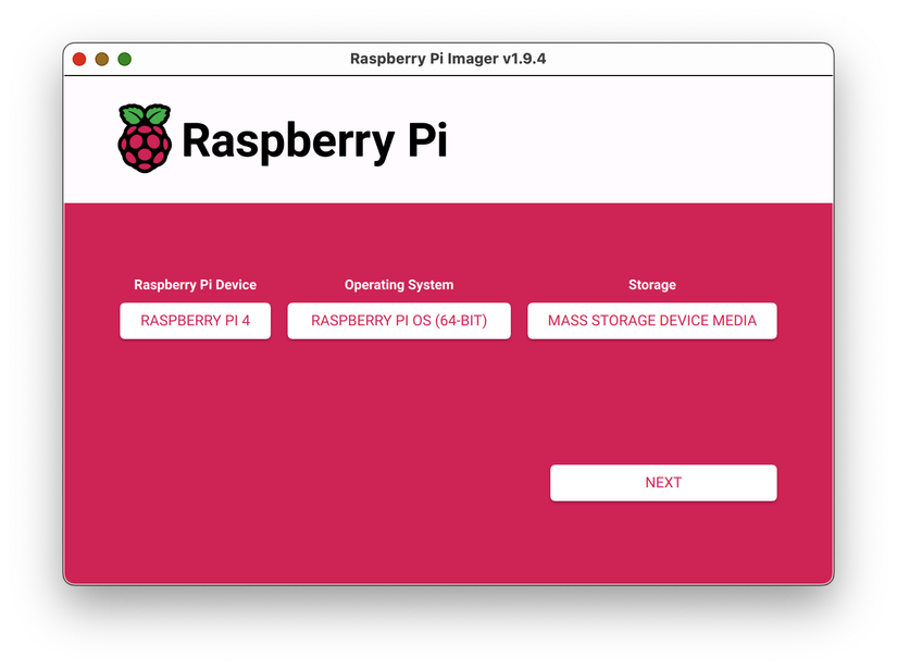 The Raspberry Pi Imager.