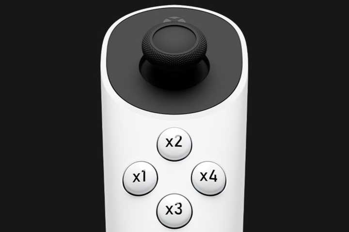 The top of the Xbox adaptive Joystick.