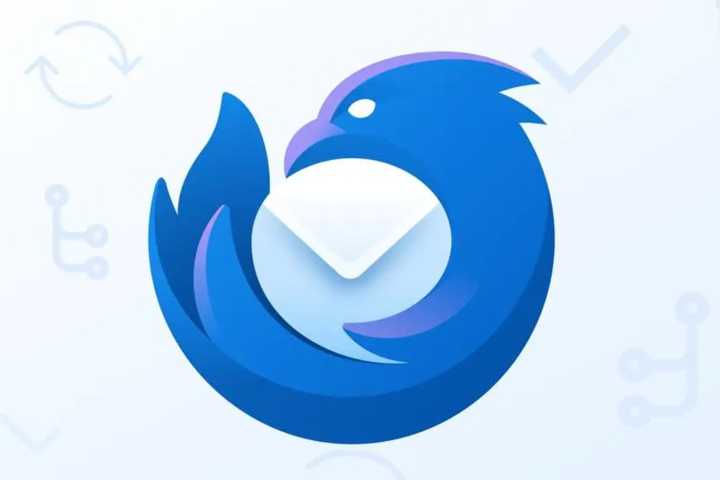 Thunderbird Mail logo over white background