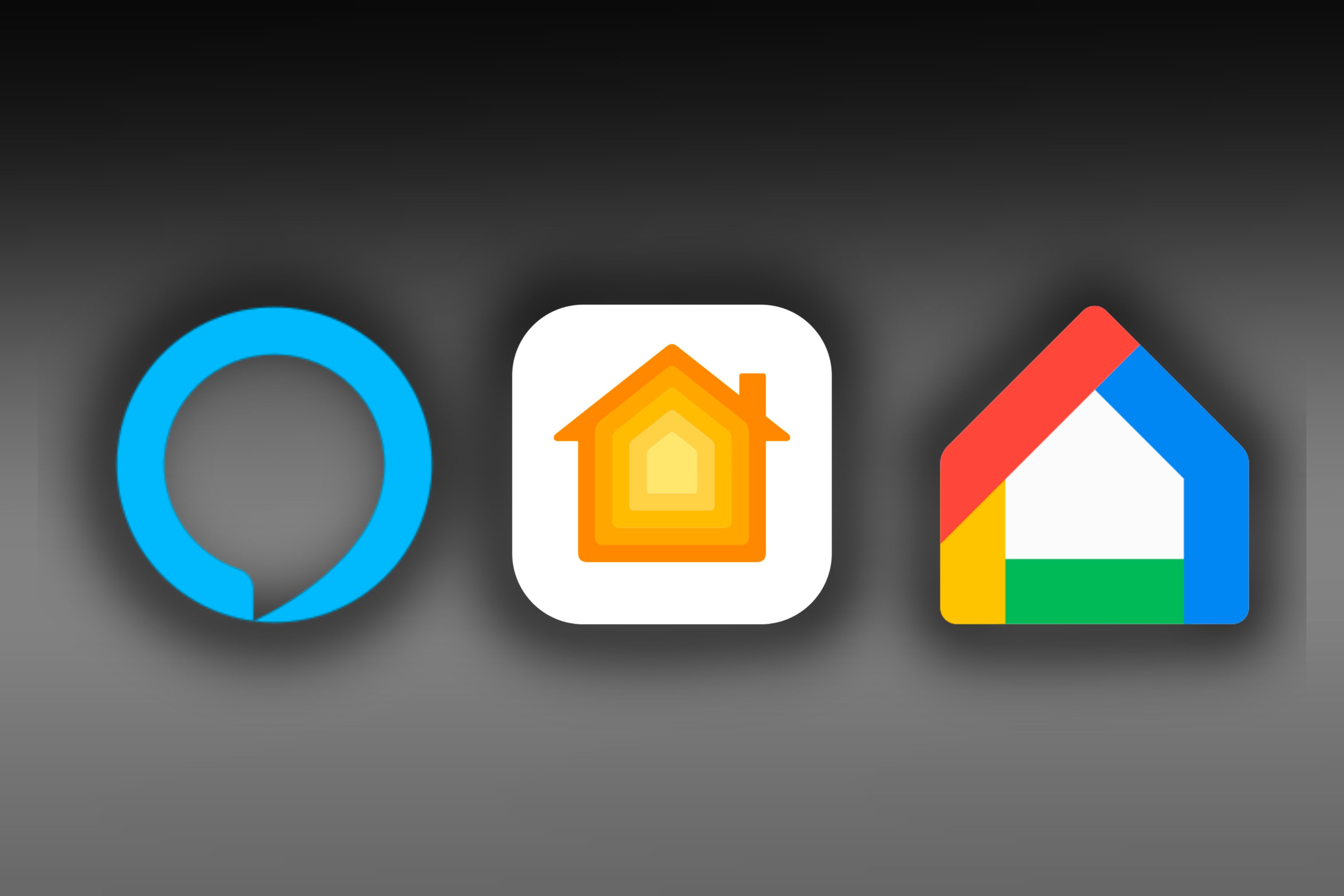 All ecosystem icons lined up next to each other infront of a black and gray background.