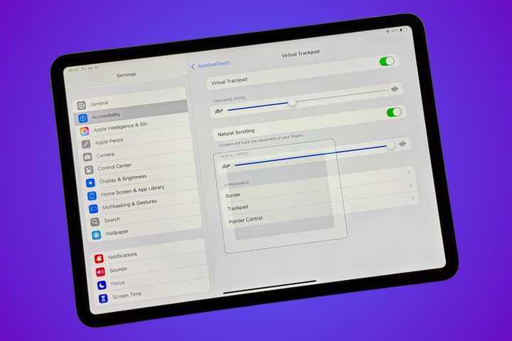 Virtual Trackpad on an iPad.
