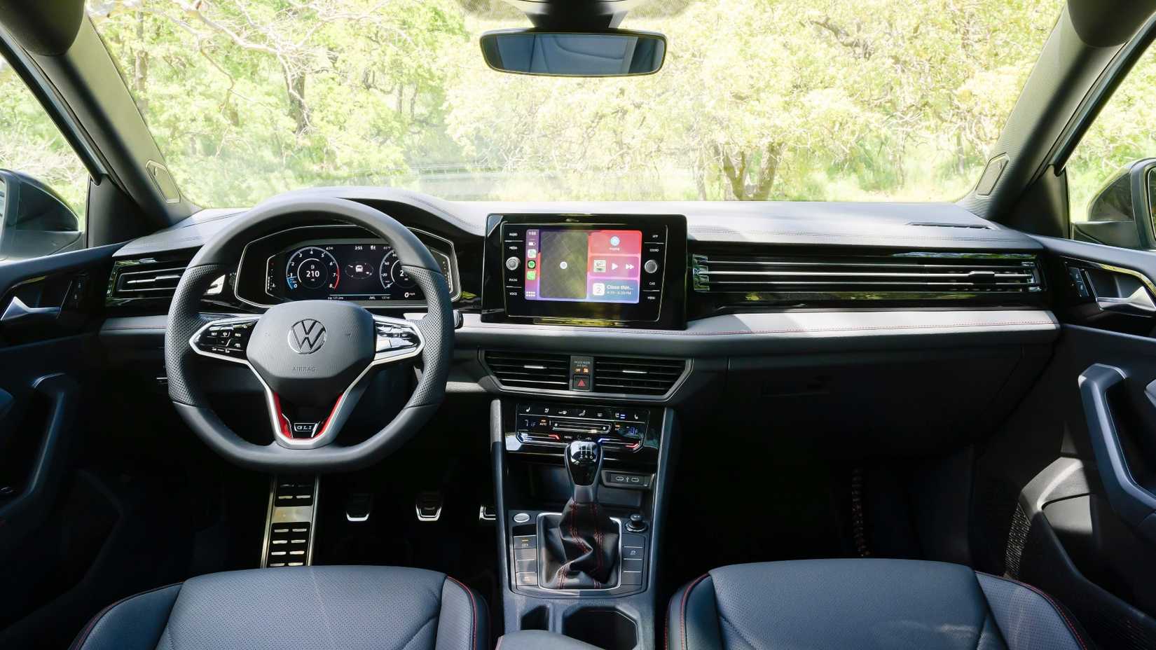 Interior shot of the dashboard in a 2025 Volkswagen Jetta GLI