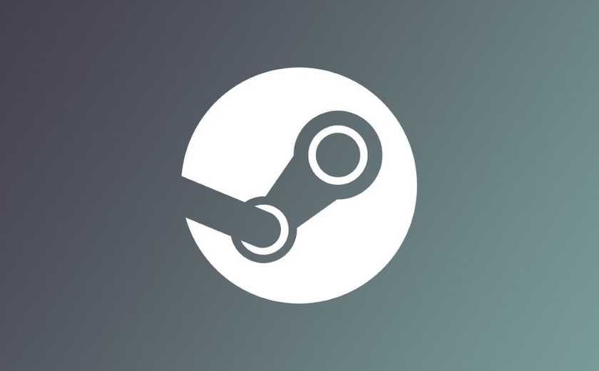 White steam logo on a gray background.
