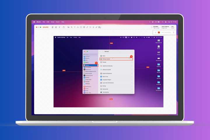 Editing a screenshot in Shottr's editor on a Mac.