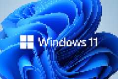 Windows 11 pixellated logo.