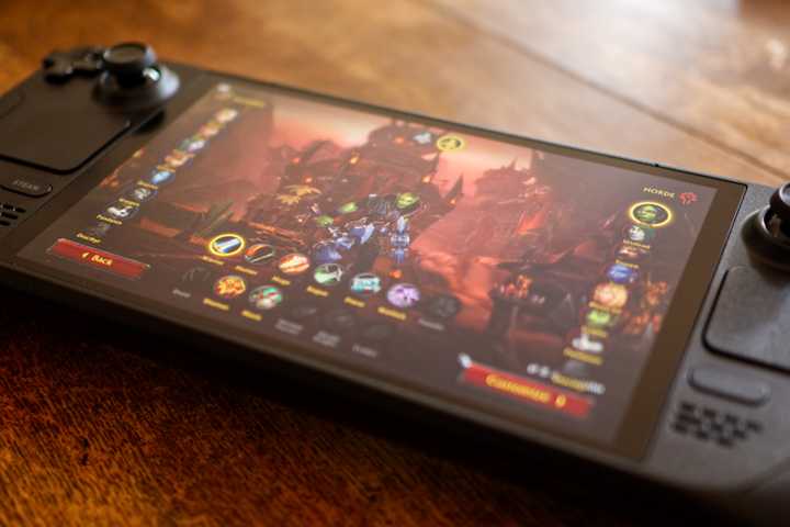 World of Warcraft on a Steam Deck.