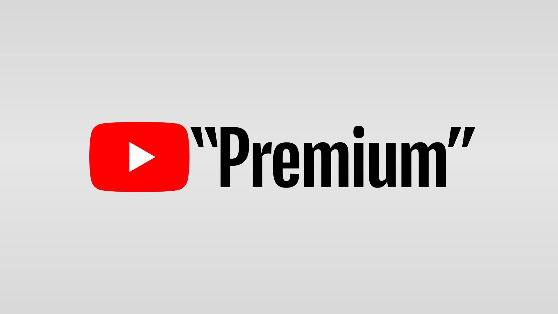youtube premium logo in quotes.