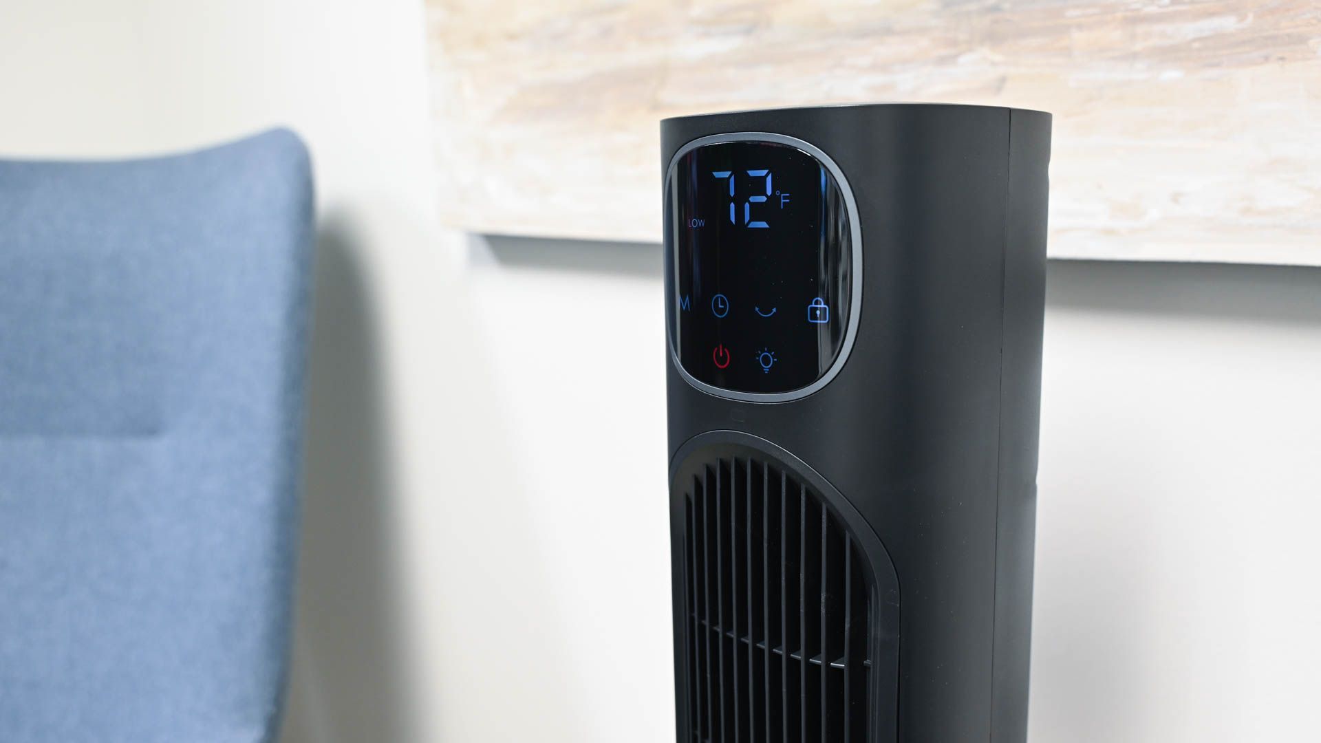 Close up of the display on the Grelife 24- Oscillating Space Heater
