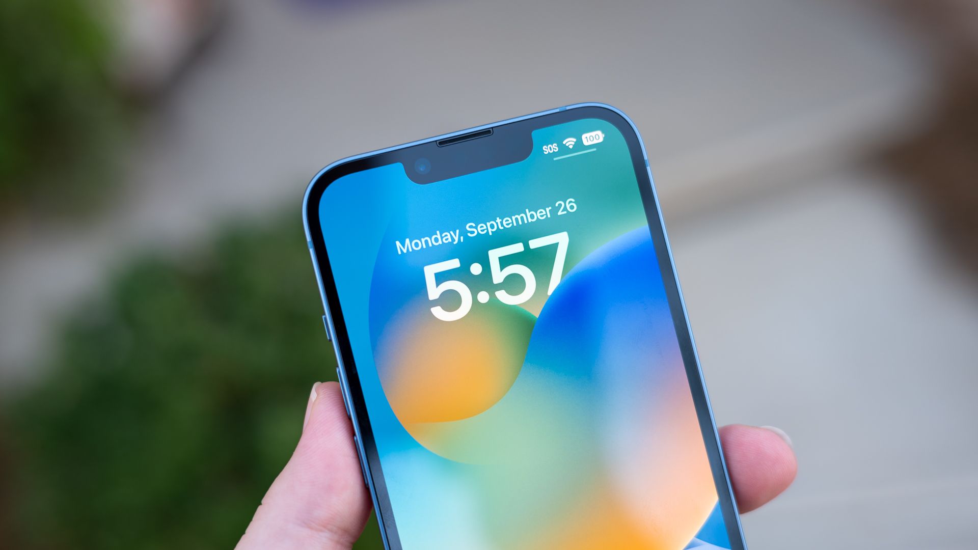 An iPhone screen. 
