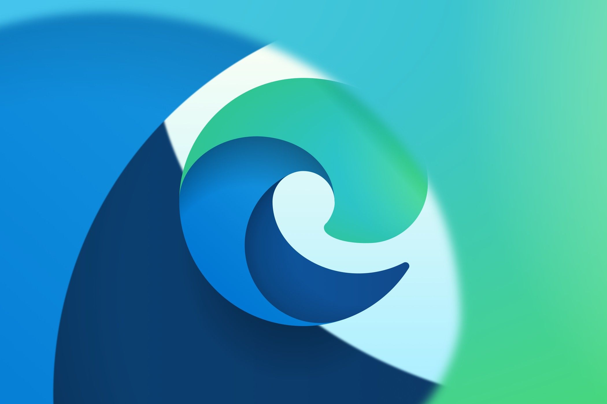 The Microsoft Edge logo surrounded by colored arching borders.