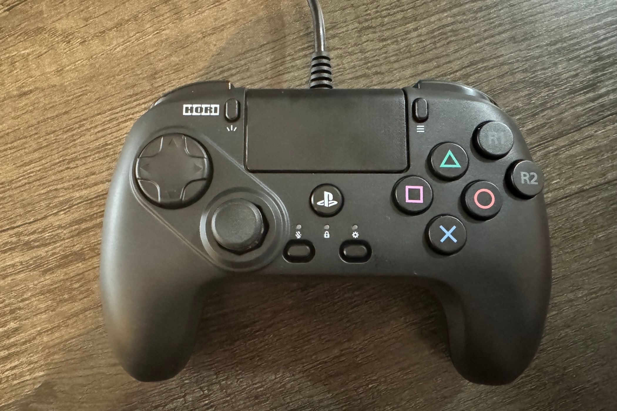 A HORI fightpad for PlayStation.