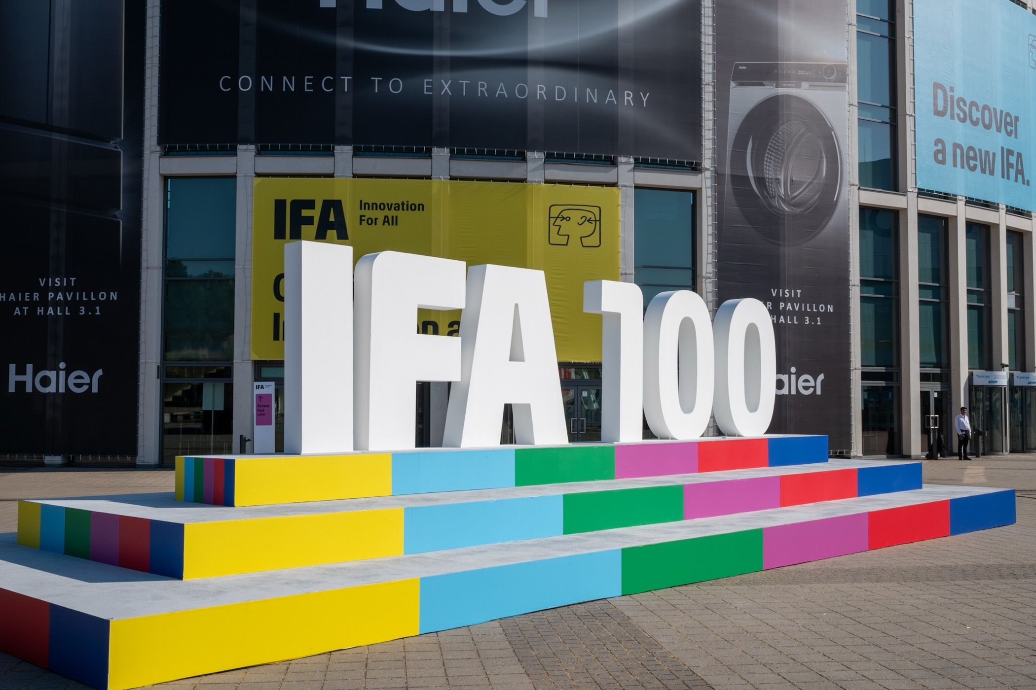 IFA 100 statue outside of IFA 2024 event.