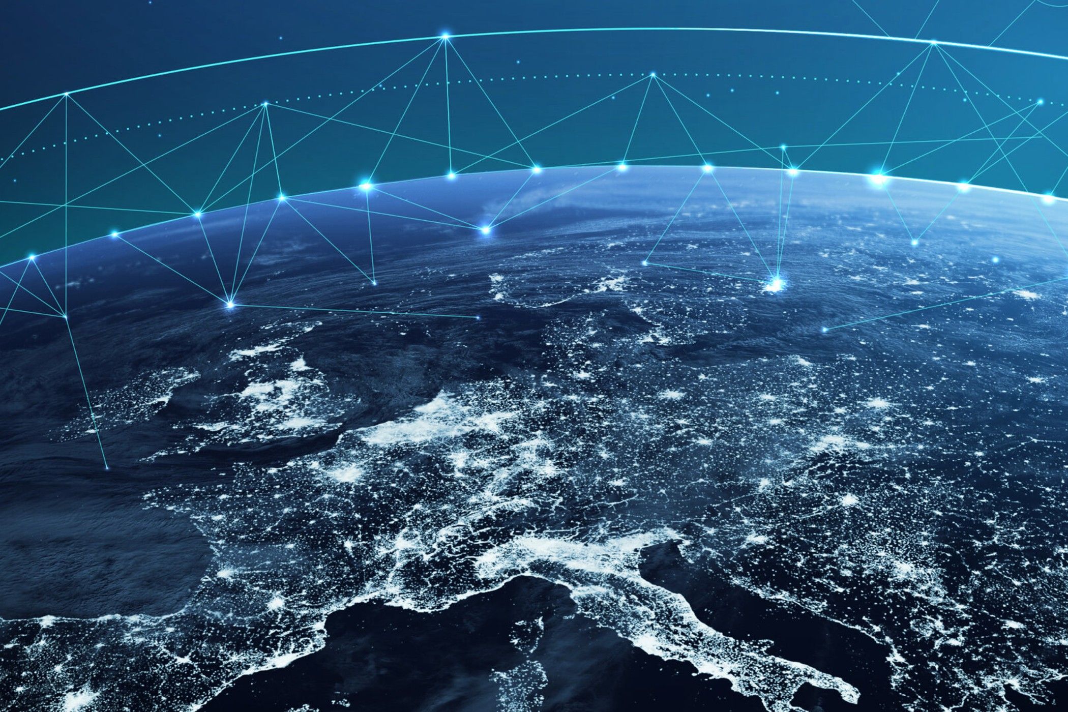 ESA Global satellite linkage around globe