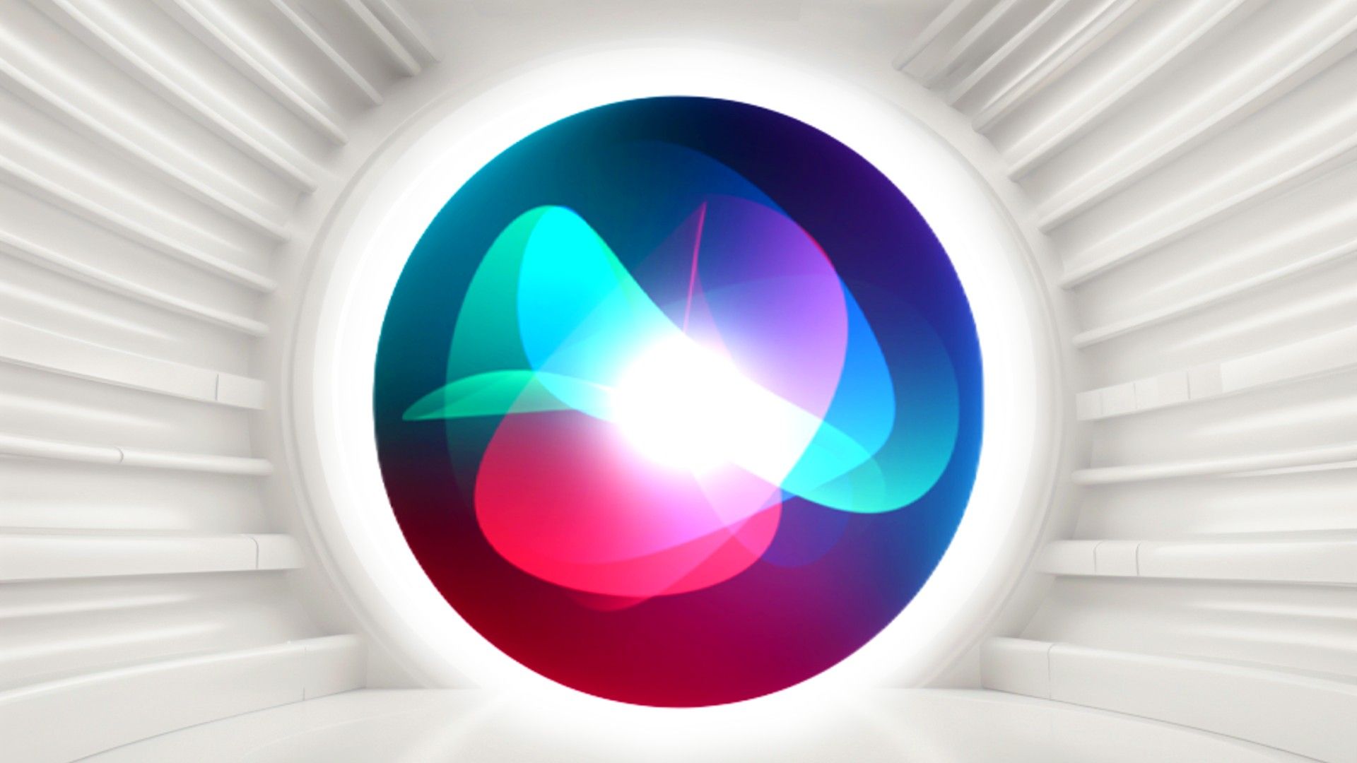 Apple Siri on a white background.