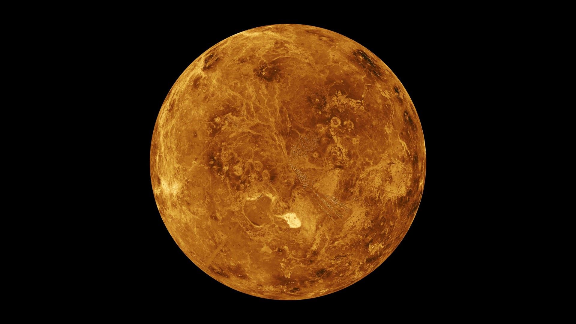 A photo of the surface of Venus. 