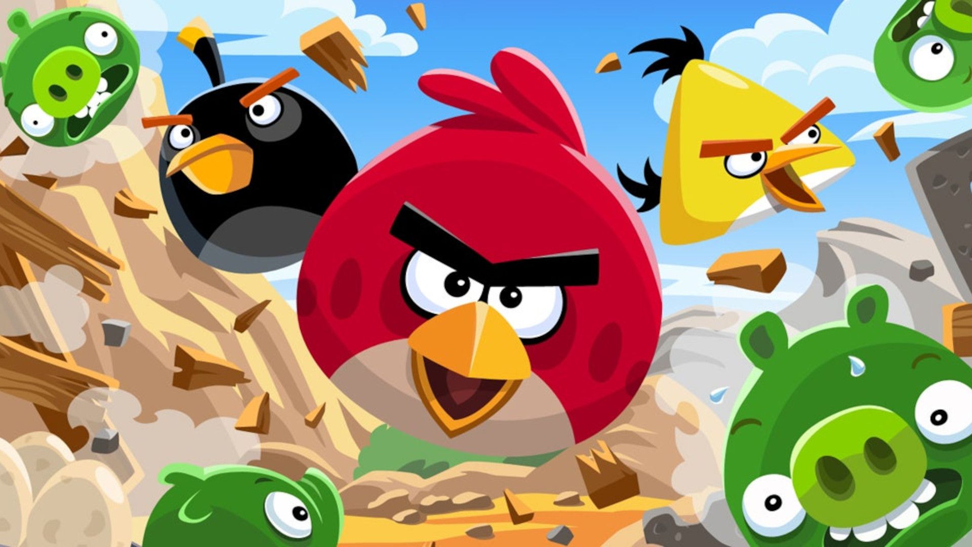 Main characters from Angry Birds.