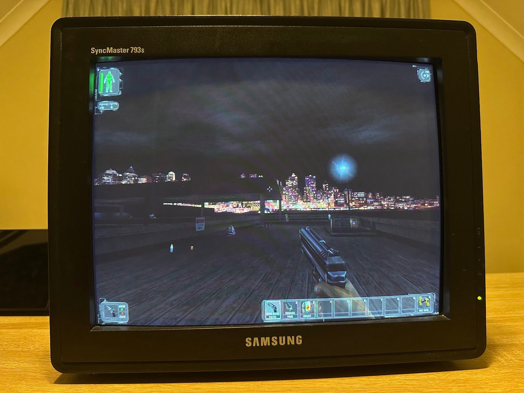 Deus Ex running on a CRT.