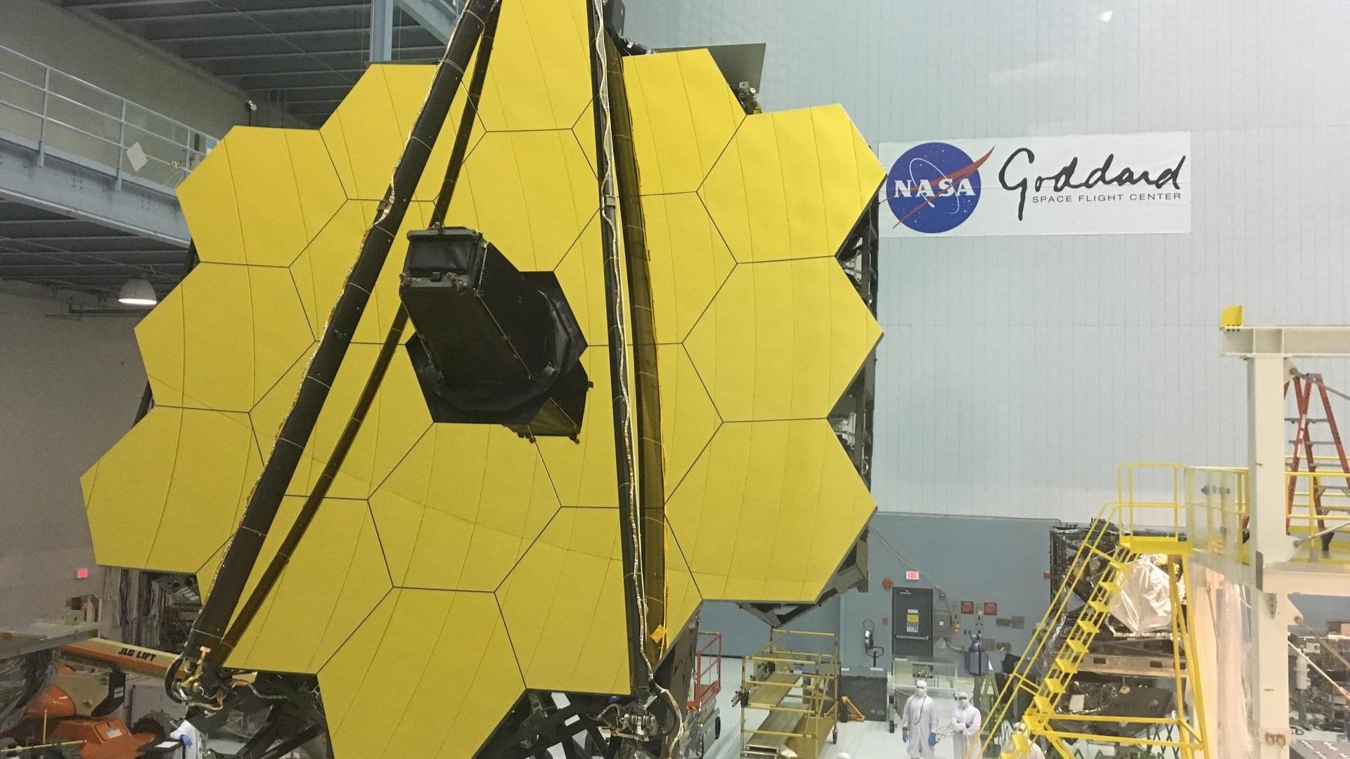 The James Webb Space Telescope dish array at NASA Goddard.