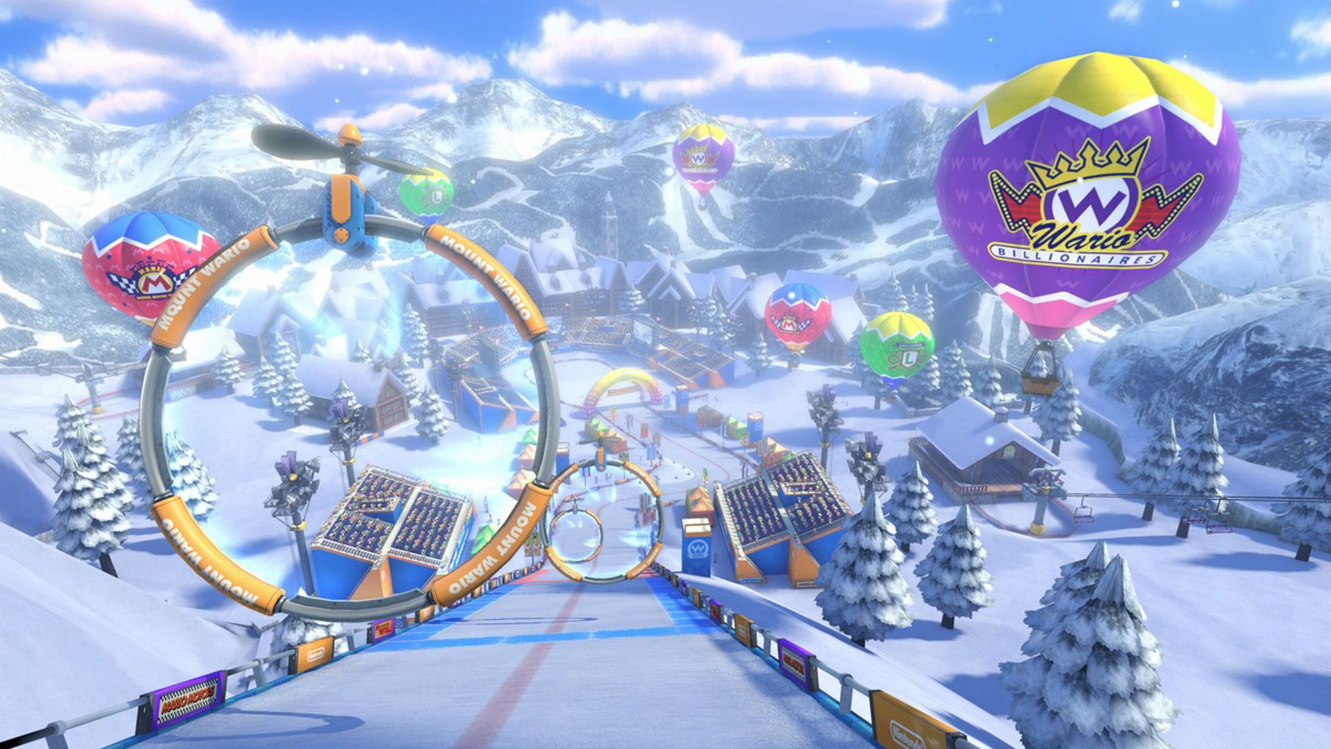 A Mario Kart 8 Deluxe image of Mount Wario.