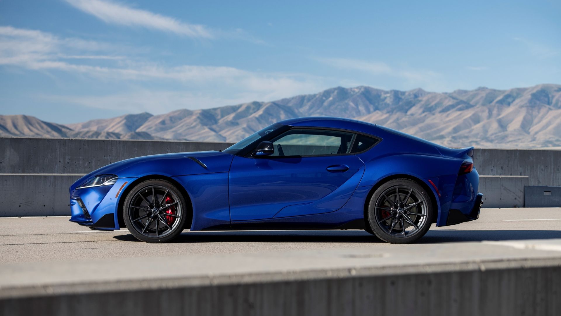 Side profile of a 2026 Toyota GR Supra