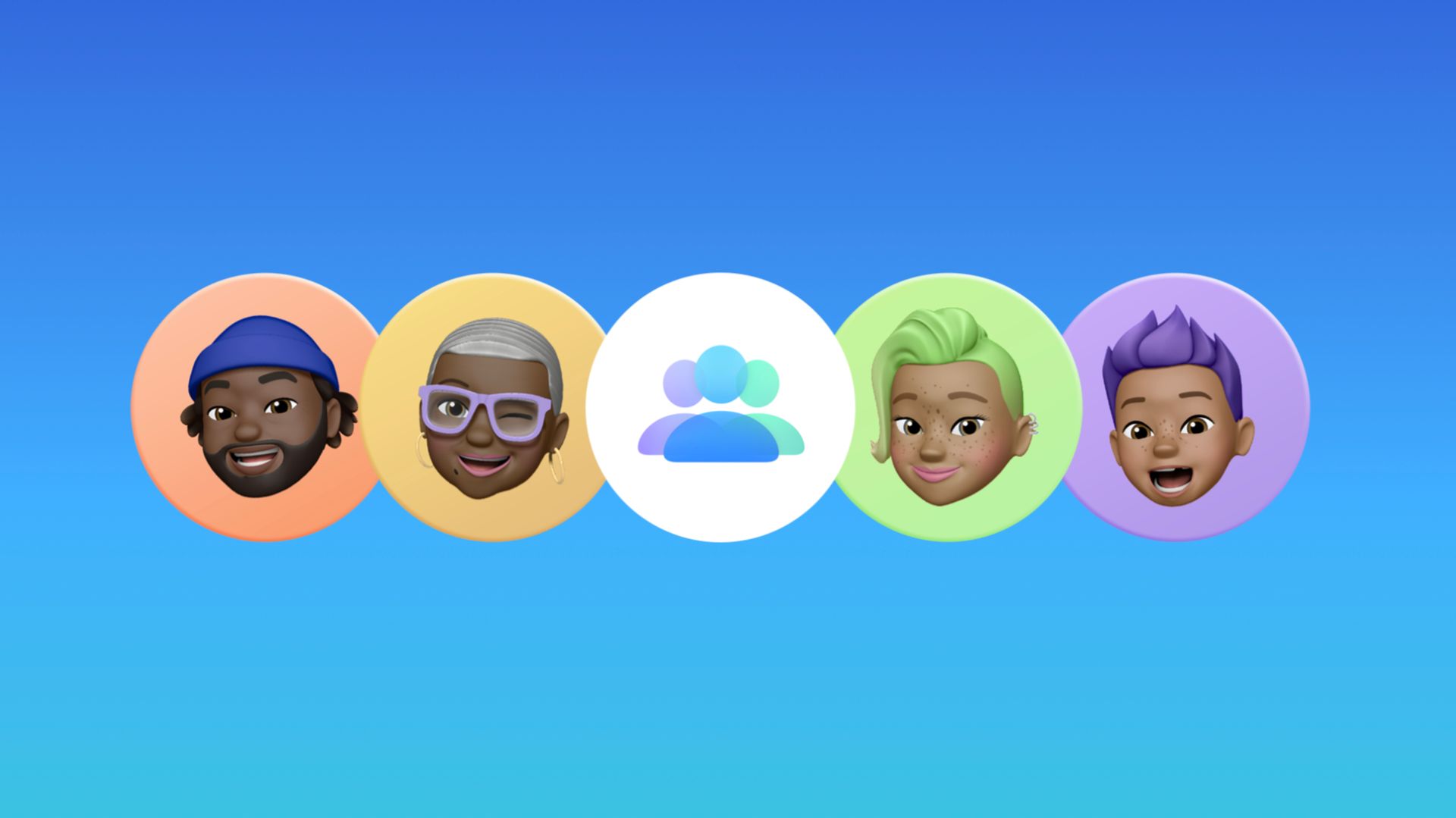 Apple Family Sharing promotional image.