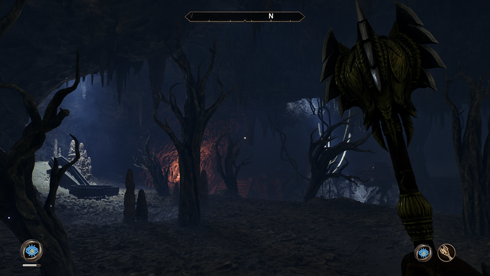 Exploring caves in The Elder Scrolls IV Oblivion Remastered.