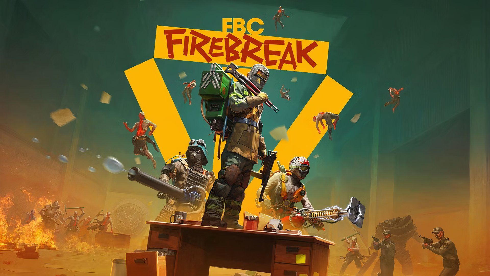 FBC Firebreak logo with three characters