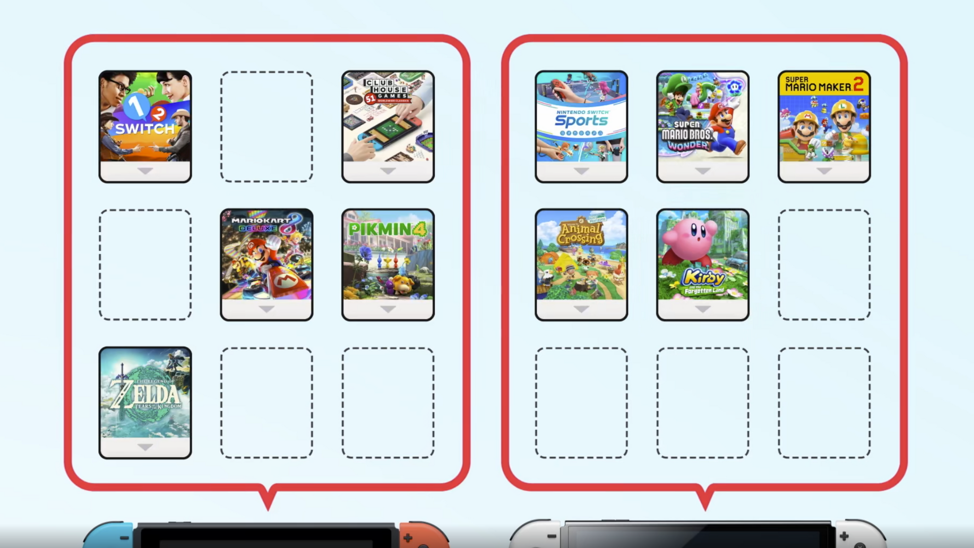 Nintendo virtual game cards being exchanged between systems.